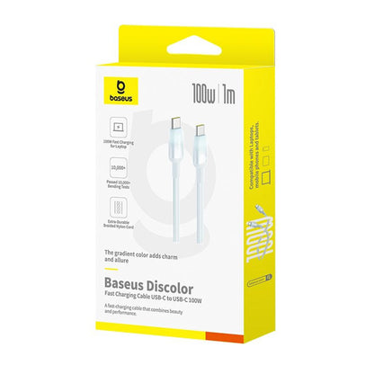 Kabel za podatke i punjenje USB-C - USB-C Baseus Discolor, 100W, 2m, Plavo Zelen E0420703