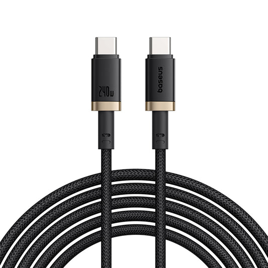 Kabel za prijenos podataka i punjenje USB-C - USB-C Baseus Dura, 240W, 1m, Zlatno Crni P10377803U03-00