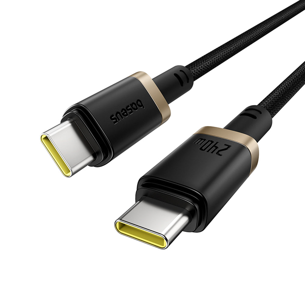 Kabel za prijenos podataka i punjenje USB-C - USB-C Baseus Dura, 240W, 1m, Zlatno Crni P10377803U03-00