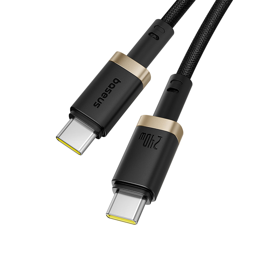 Kabel za prijenos podataka i punjenje USB-C - USB-C Baseus Dura, 240W, 1m, Zlatno Crni P10377803U03-00