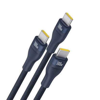 USB-C punjački kabel - 3 x USB-C Baseus Flash Series III 3u1, 100W, 1.5m, Plavi P10377503321-00