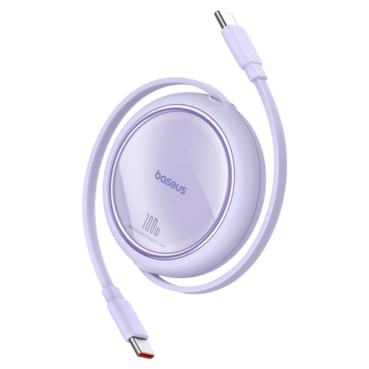 Kabel za podatke i punjenje USB-C - USB-C Baseus Free2Draw Mini Retractable, 100W, 1m, Ljubičasta P10364500511-00