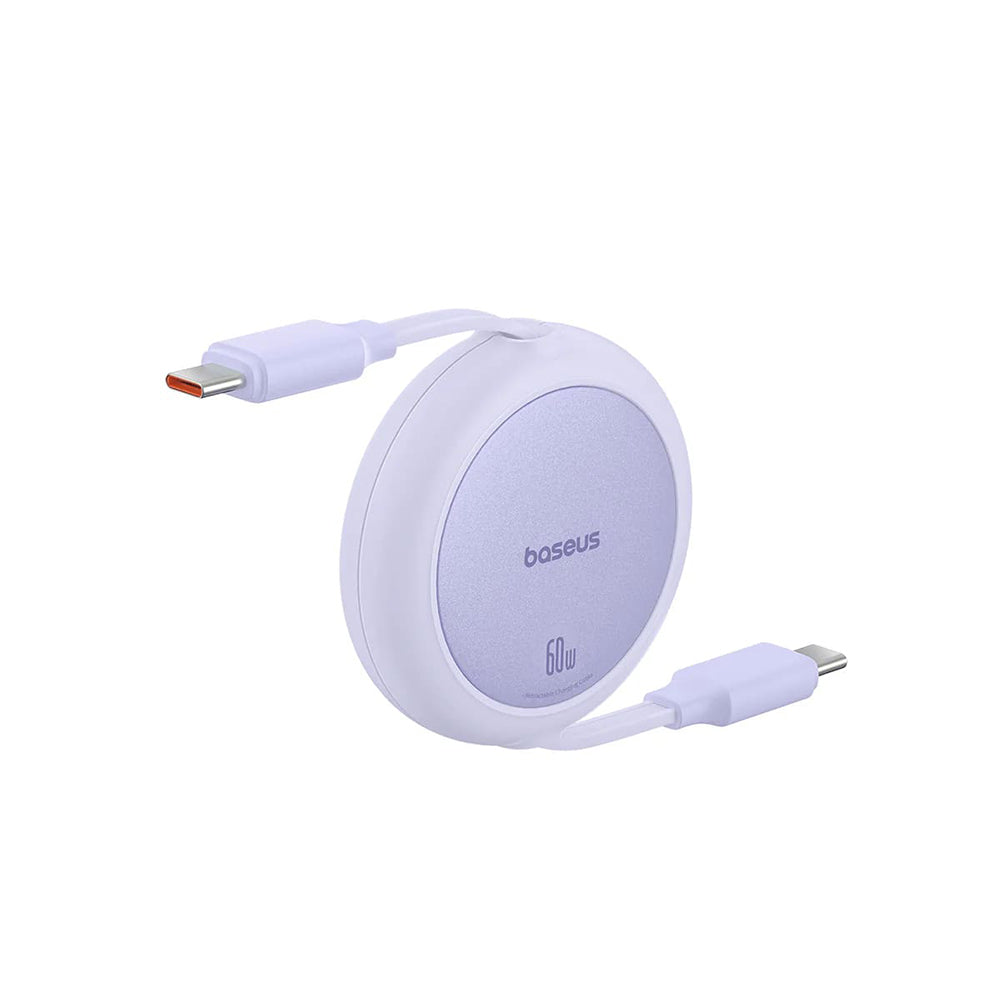 Kabel za podatke i punjenje USB-C - USB-C Baseus Free2Pull Mini Retractable, 60W, 1m, Ljubičasti P10364500511-01