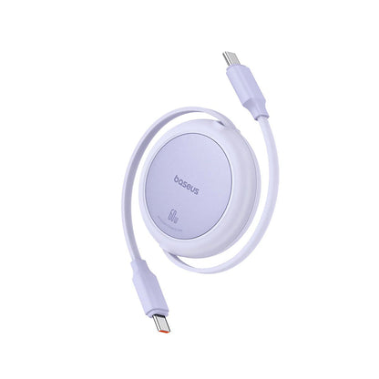 Kabel za podatke i punjenje USB-C - USB-C Baseus Free2Pull Mini Retractable, 60W, 1m, Ljubičasti P10364500511-01