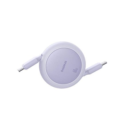 Kabel za podatke i punjenje USB-C - USB-C Baseus Free2Pull Mini Retractable, 60W, 1m, Ljubičasti P10364500511-01