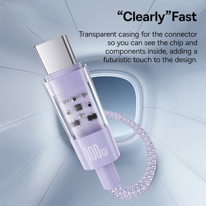 Kabel za podatke i punjenje USB-C - USB-C Baseus Gem, 100W, 1m, Ljubičasta P10373000511-00