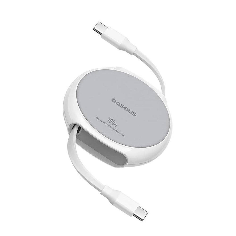 Kabel za podatke i punjenje USB-C - USB-C Baseus Pathfinder Retractable, 100W, 1m, Bijeli P10368400211-00
