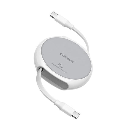 Kabel za podatke i punjenje USB-C - USB-C Baseus Pathfinder Retractable, 100W, 1m, Bijeli P10368400211-00
