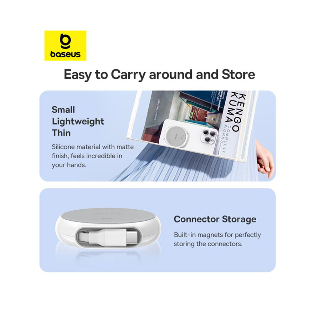 Kabel za podatke i punjenje USB-C - USB-C Baseus Pathfinder Retractable, 100W, 1m, Bijeli P10368400211-00