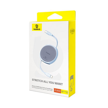 Kabel za podatke i punjenje USB-C - USB-C Baseus Pathfinder Retractable, 100W, 1m, Plava P10368400311-00