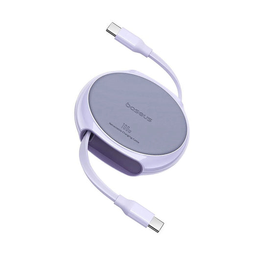 Kabel za podatke i punjenje USB-C - USB-C Baseus Pathfinder Retractable, 100W, 1m, Ljubičasti P10368400511-00