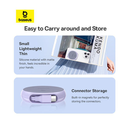 Kabel za podatke i punjenje USB-C - USB-C Baseus Pathfinder Retractable, 100W, 1m, Ljubičasti P10368400511-00