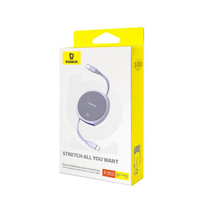 Kabel za podatke i punjenje USB-C - USB-C Baseus Pathfinder Retractable, 100W, 1m, Ljubičasti P10368400511-00