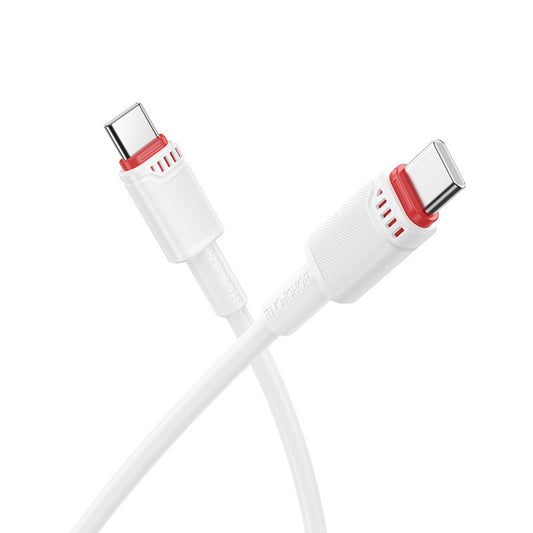 Kabel za podatke i punjenje USB-C - USB-C Borofone BX110 Beneficio, 60W, 1m, Bijeli