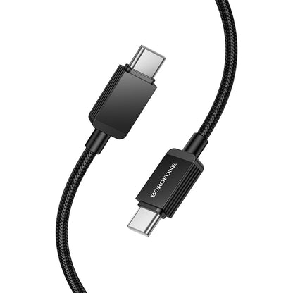 Kabel za podatke i punjenje USB-C - USB-C Borofone BX120 Placer, 60W, 1m, Crni