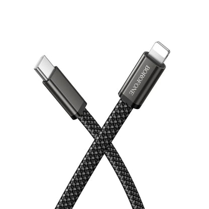 USB-C - USB-C kabel za prijenos podataka i punjenje Borofone BX124 Peace, 30W, 1m, Crna