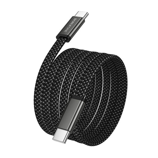 USB-C - USB-C kabel za prijenos podataka i punjenje Borofone BX124 Peace, 60W, 1m, Crna