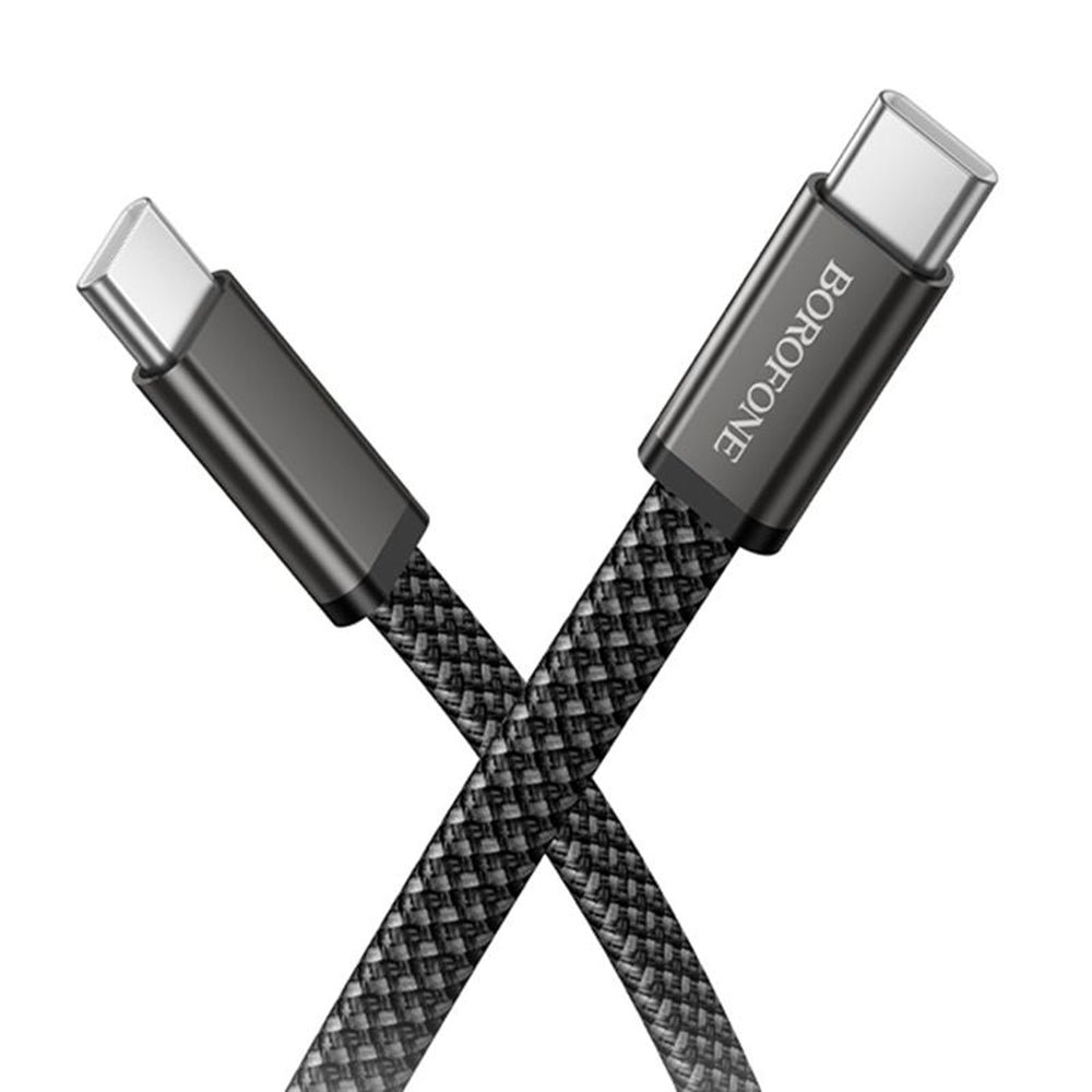 USB-C - USB-C kabel za prijenos podataka i punjenje Borofone BX124 Peace, 60W, 1m, Crna
