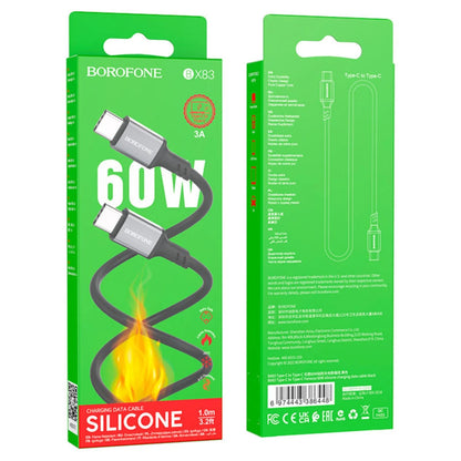 Kabel za podatke i punjenje USB-C - USB-C Borofone BX83, 60W, 1m, Crni