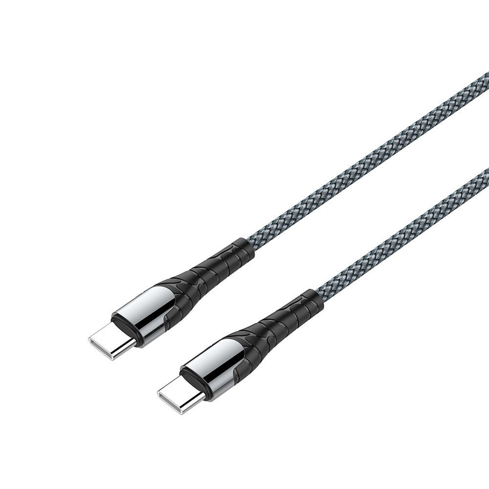 Kabel za podatke i punjenje USB-C - USB-C ColorWay CW-CBPDCC040, 65W, 1m, Sivi