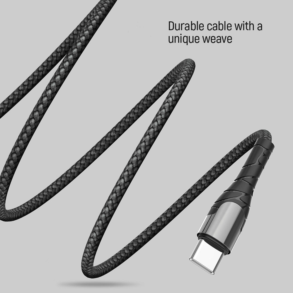 Kabel za podatke i punjenje USB-C - USB-C ColorWay CW-CBPDCC040, 65W, 1m, Sivi