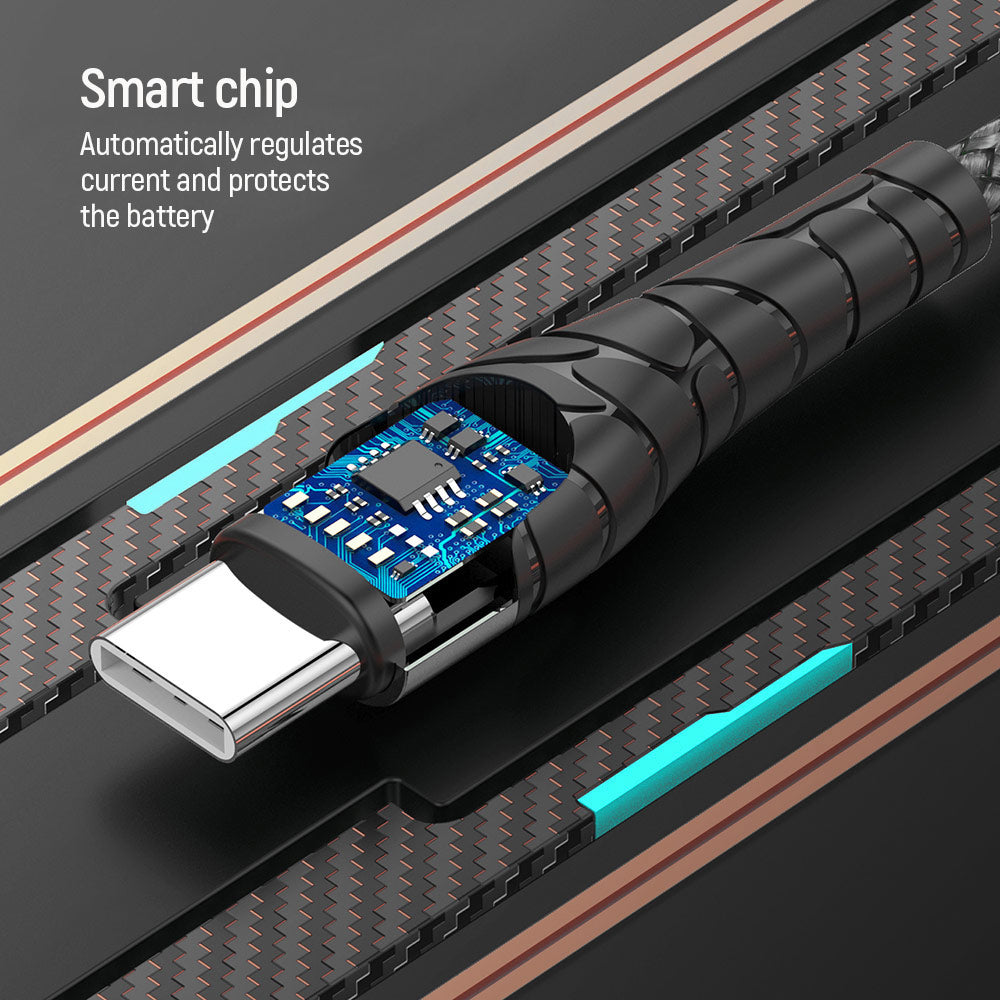 Kabel za podatke i punjenje USB-C - USB-C ColorWay CW-CBPDCC040, 65W, 1m, Sivi