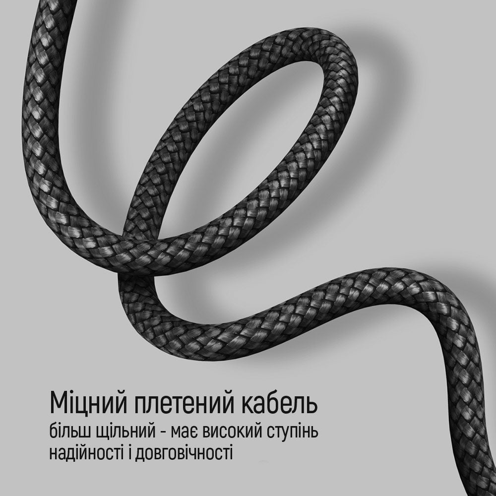 Kabel za podatke i punjenje USB-C - USB-C ColorWay CW-CBPDCC040, 65W, 1m, Sivi