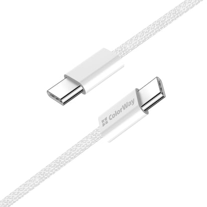 Kabel za podatke i punjenje USB-C - USB-C ColorWay CW-CBPDCC061, 60W, 1m, Sivi