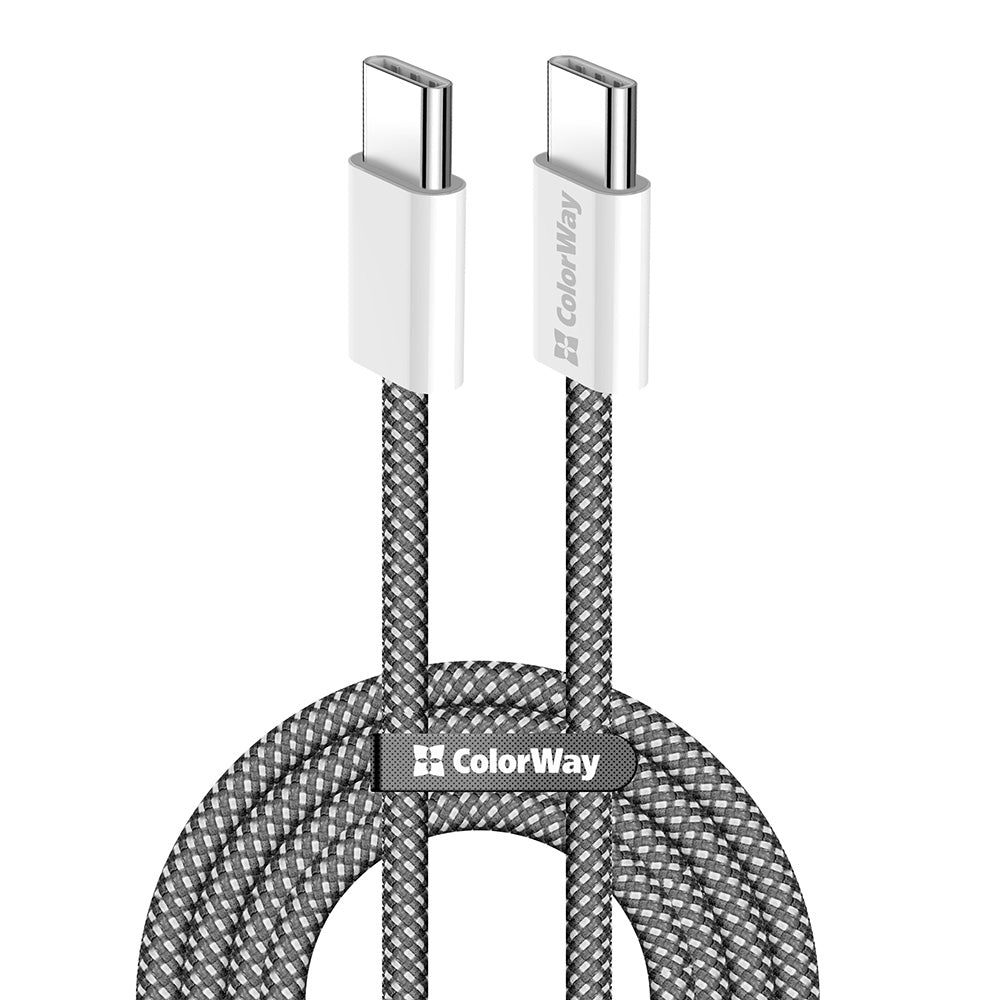 Kabel za podatke i punjenje USB-C - USB-C ColorWay CW-CBPDCC061, 60W, 1m, Crni