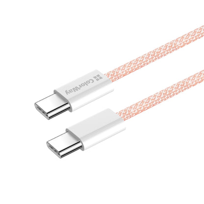 Kabel za podatke i punjenje USB-C - USB-C ColorWay CW-CBPDCC061, 60W, 1m, Roza