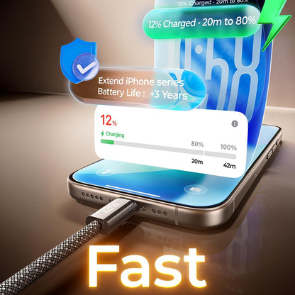 Kabel za podatke i punjenje USB-C - USB-C Lisen, 60W, Set 5 komada (2 x 1m, 2 x 2m, 1 x 3m), Crni YL0123070010