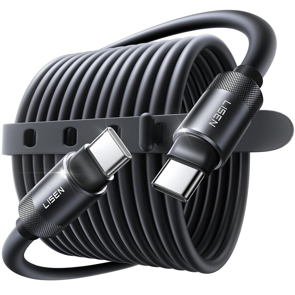Kabel za podatke i punjenje USB-C - USB-C Lisen L115, 100W, 3m, Crni YL0125040001