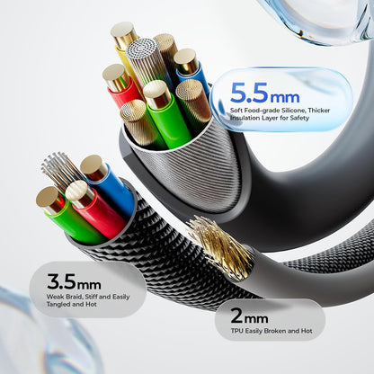 Kabel za podatke i punjenje USB-C - USB-C Lisen L115, 100W, 3m, Crni YL0125040001