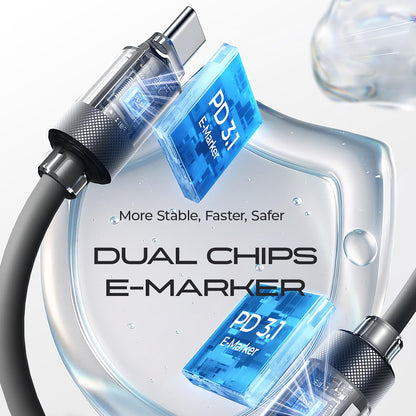 Kabel za podatke i punjenje USB-C - USB-C Lisen L115, 100W, 3m, Crni YL0125040001