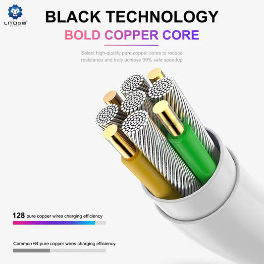 Kabel za podatke i punjenje USB-C - USB-C Lito, 18W, 2m, Bijeli