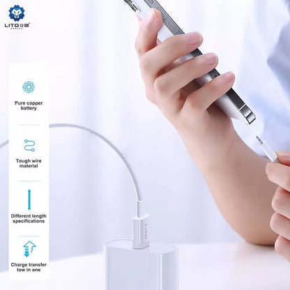 Kabel za podatke i punjenje USB-C - USB-C Lito, 18W, 2m, Bijeli