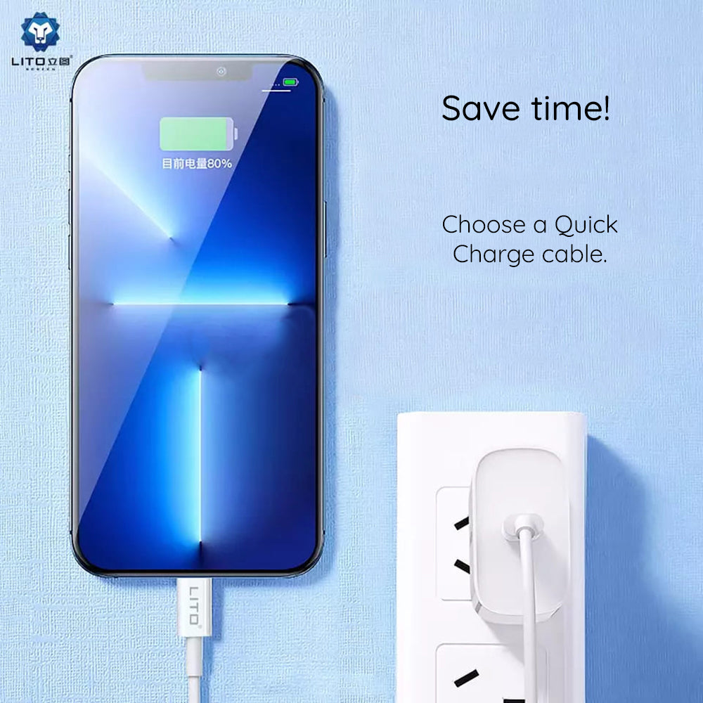 Kabel za podatke i punjenje USB-C - USB-C Lito, 18W, 2m, Bijeli