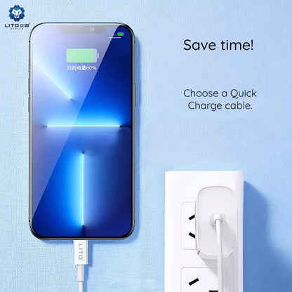 Kabel za podatke i punjenje USB-C - USB-C Lito, 18W, 2m, Bijeli