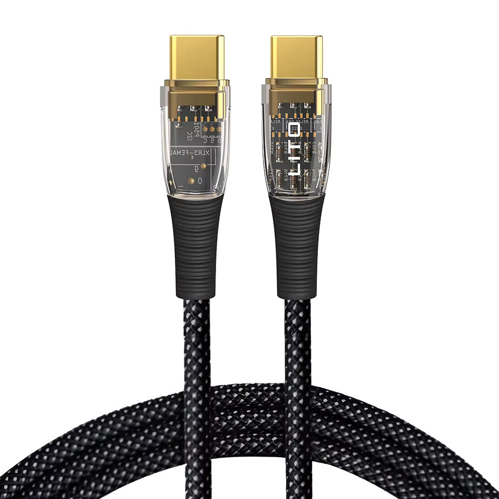 Kabel za podatke i punjenje USB-C - USB-C Lito LD01, 60W, 1.2m, Crni