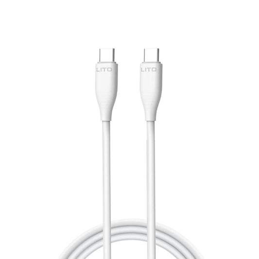Kabel za podatke i punjenje USB-C - USB-C Lito LD03, 60W, 1m, Bijeli