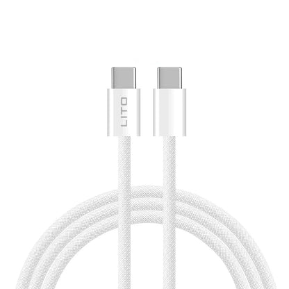 Kabel za podatke i punjenje USB-C - USB-C Lito LD04CC, 60W, 1m, Bijeli