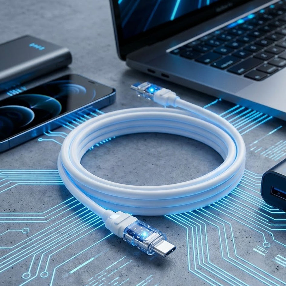 Kabel za podatke i punjenje USB-C - USB-C Lito LD05, 60W, 1m, Bijeli