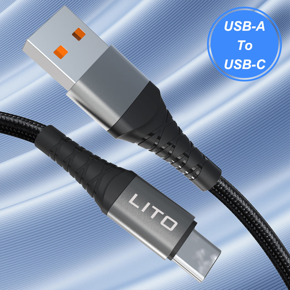 Kabel za podatke i punjenje USB-C - USB-C Lito LD08CC, 60W, 1m, Crni