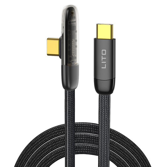 Kabel za podatke i punjenje USB-C - USB-C Lito LD11CC, 60W, 1m, Crni