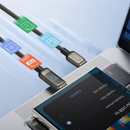 Kabel za podatke i punjenje USB-C - USB-C Lito LD15 Display, 60W, 1m, Crni