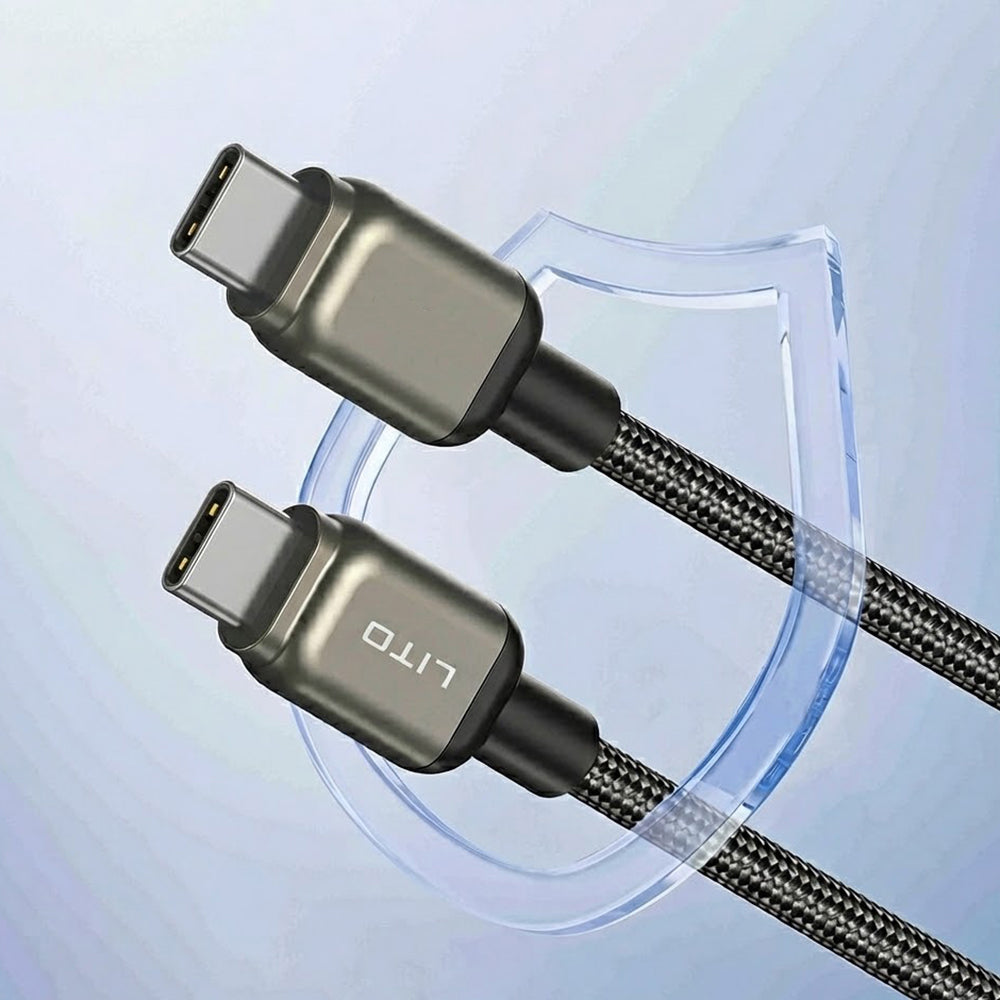 Kabel za podatke i punjenje USB-C - USB-C Lito LD17, 100W, 1m, Crni