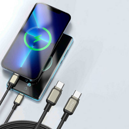 Kabel za podatke i punjenje USB-C - USB-C Lito LD17, 100W, 1m, Crni