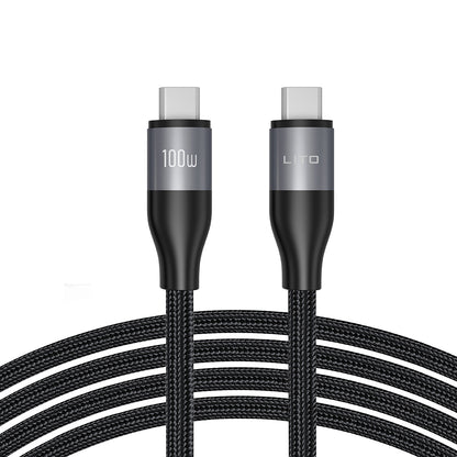 Kabel za podatke i punjenje USB-C - USB-C Lito LD23CC, 100W, 1m, Sivi
