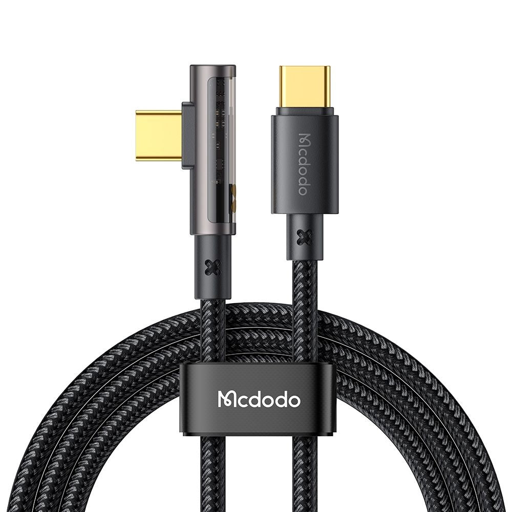 Kabel za podatke i punjenje USB-C - USB-C McDodo CA-3400 Angled, 100W, 1.2m, Crni
