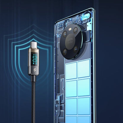 Kabel za podatke i punjenje USB-C - USB-C McDodo CA-3610 Display Auto Power Off, 100W, 1.2m, Crni